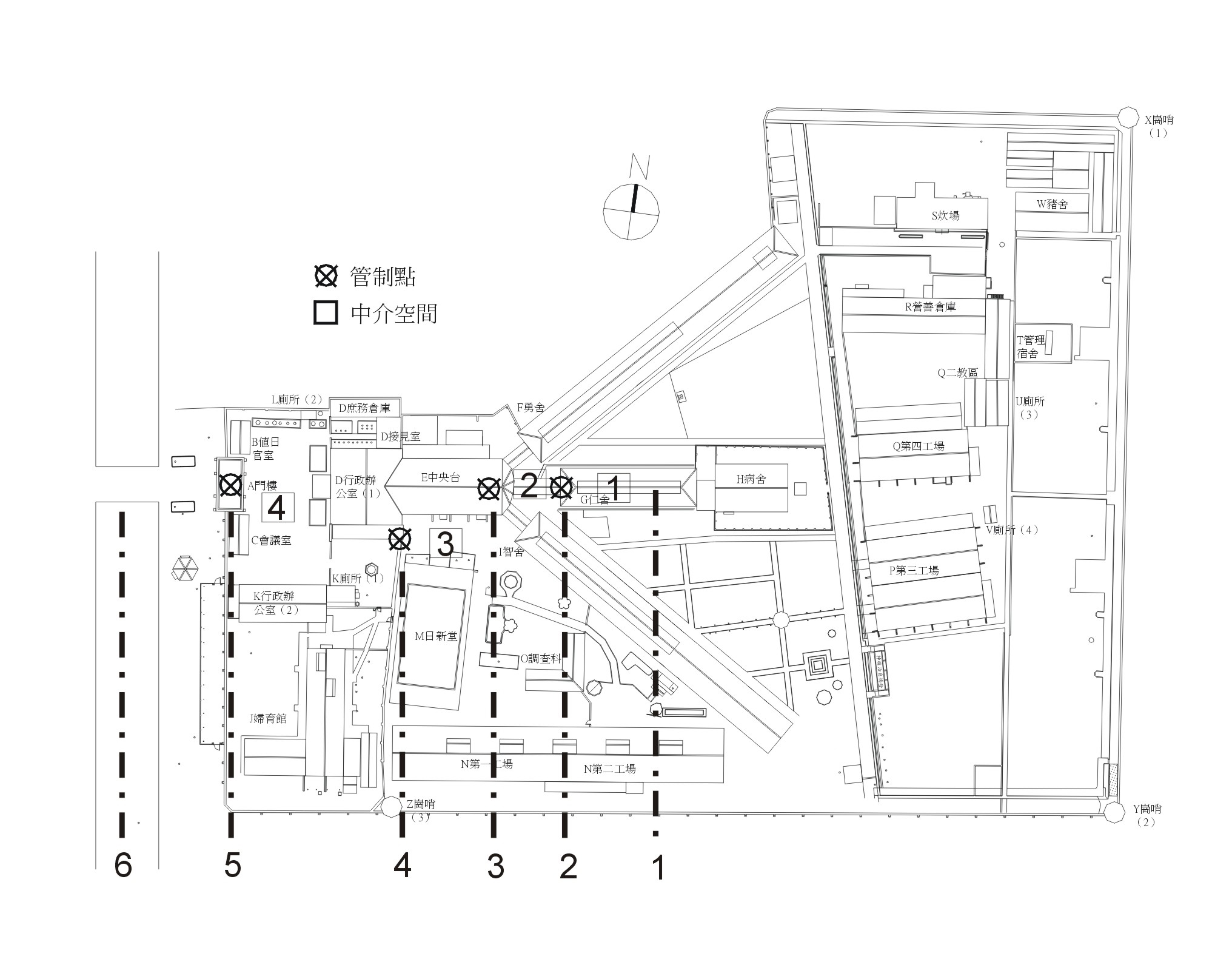 圖6  聯合防線全區剖面示意圖